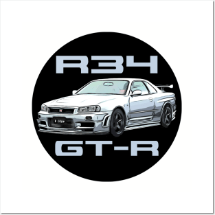 Skyline GT-R R34 Posters and Art